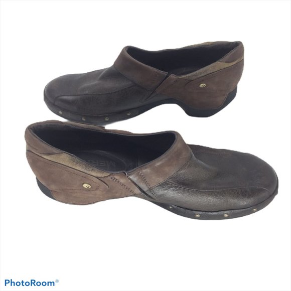 MERRELL 9.5M Ankle Shoe Brown Leather - Picture 6 of 10